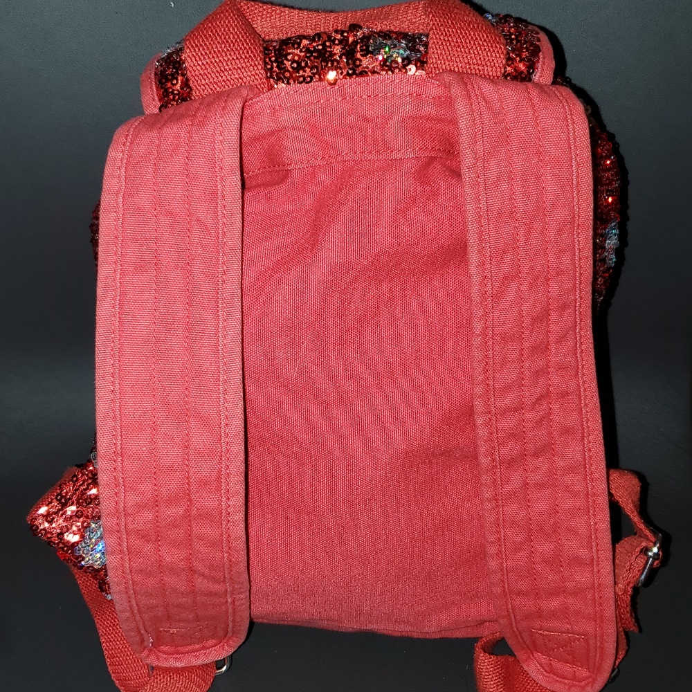 Disney Parks Minnie Mouse Polka Dot Red Sequin Mini Backpack - Picture 2 of 8